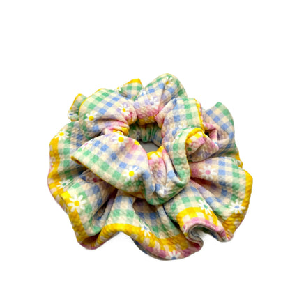 Spring Gingham Flower Mommy & Me Scrunchie Set Enchanted Scrunch