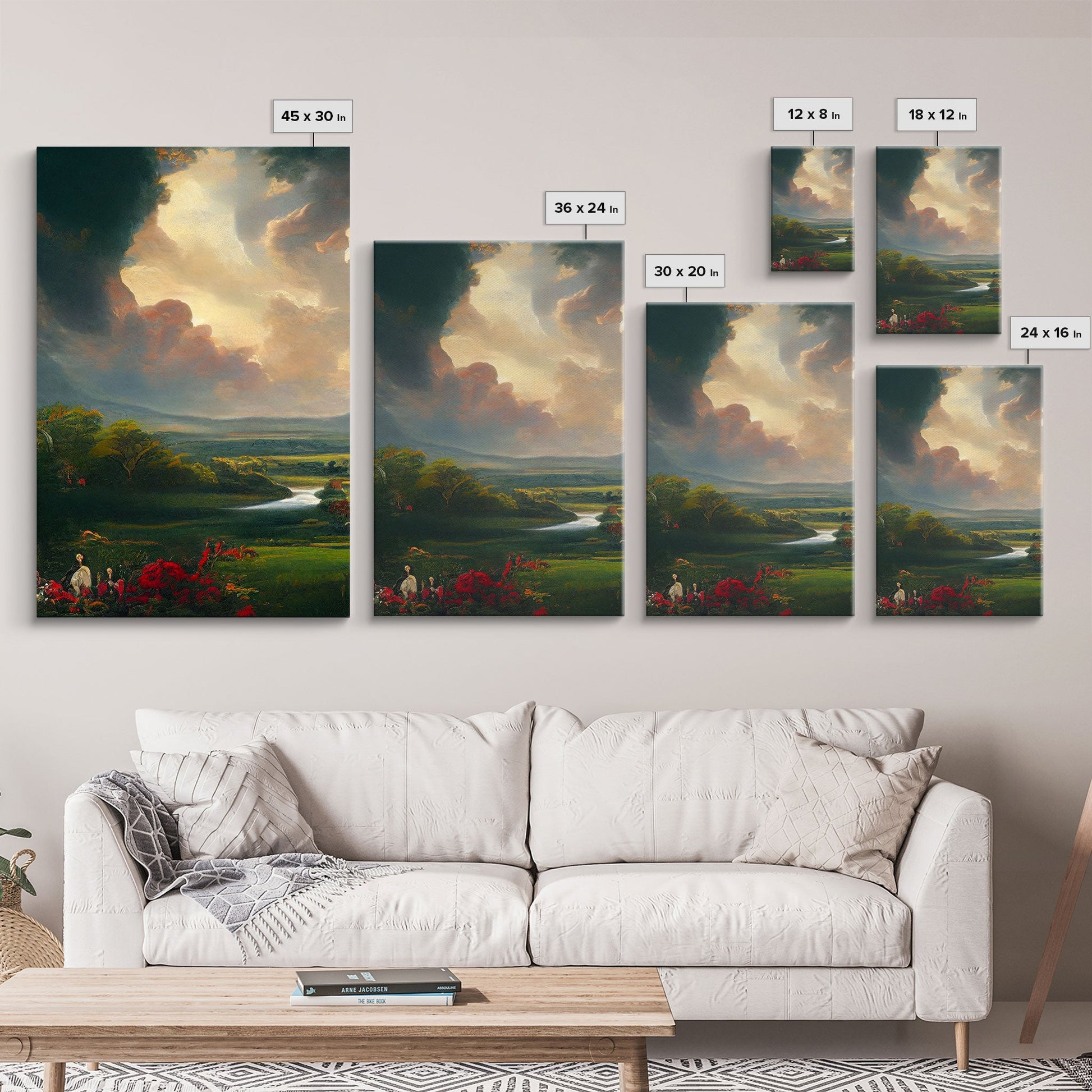 The Dark Tower, 3 Piece Panoramic Art, High Fantasy Concept Art, 3 Piece Wall Art, Ready To Hang Canvas Print NuevArt
