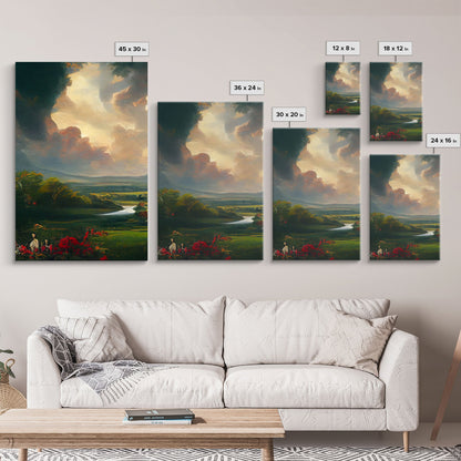 The Dark Tower, 3 Piece Panoramic Art, High Fantasy Concept Art, 3 Piece Wall Art, Ready To Hang Canvas Print NuevArt