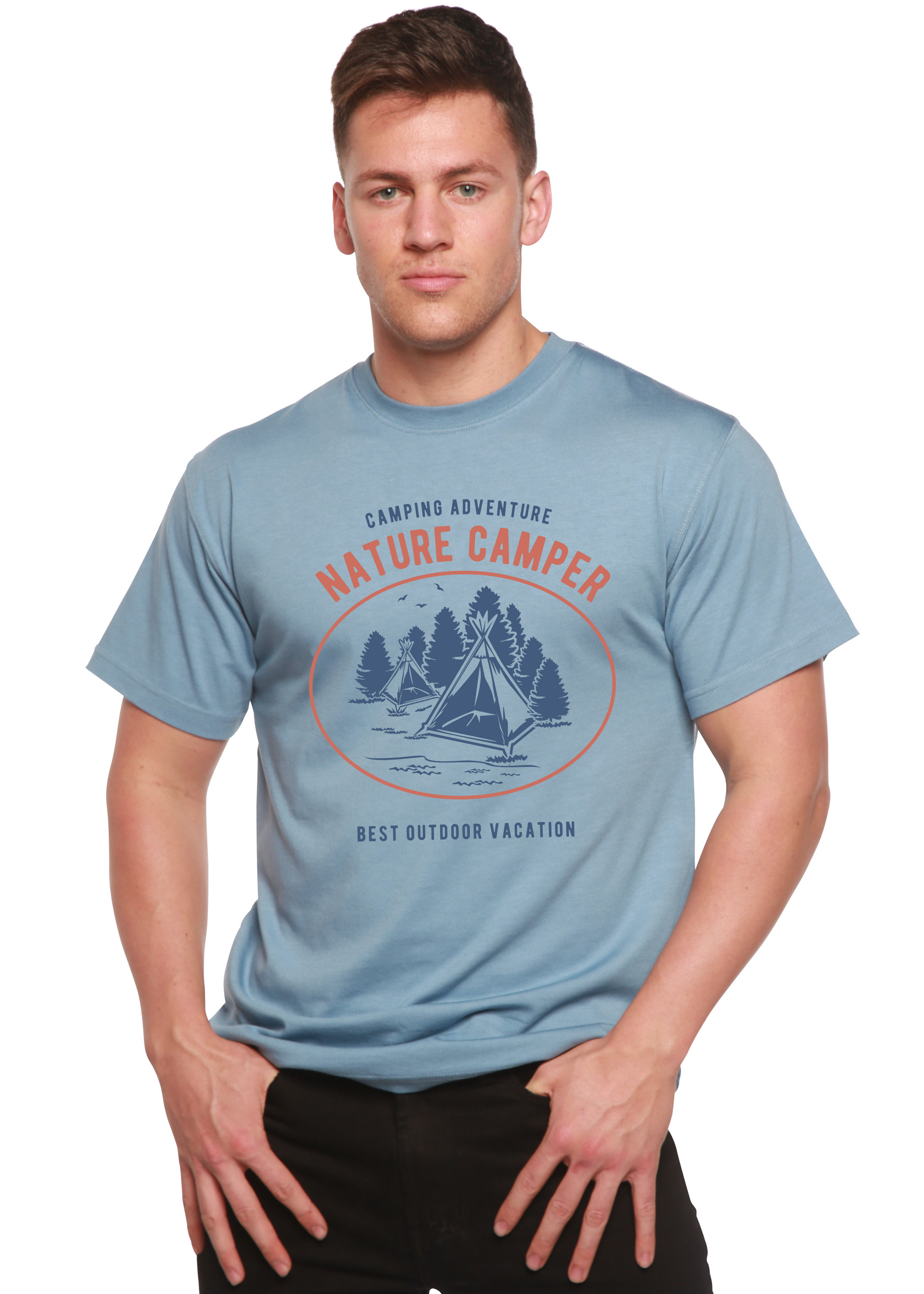 Nature Camper Spun Bamboo® Men's Bamboo Viscose/Organic Cotton Short Sleeve Graphic T-Shirt Spun Bamboo