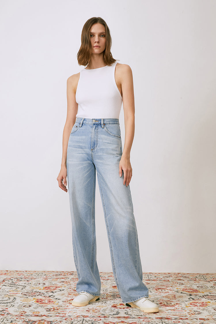 Coney Island Whitefish High Rise Wide Jeans HJ007 Hey Joanie