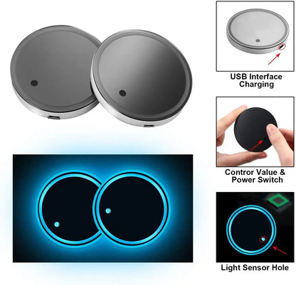 LED Car Cup Holder Light ViralGalleria.com