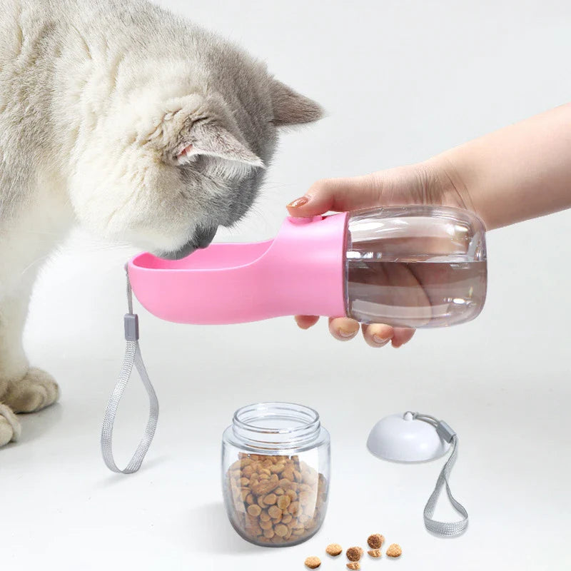 Portable Water Bottle For Dogs with Food Container ViralGalleria.com