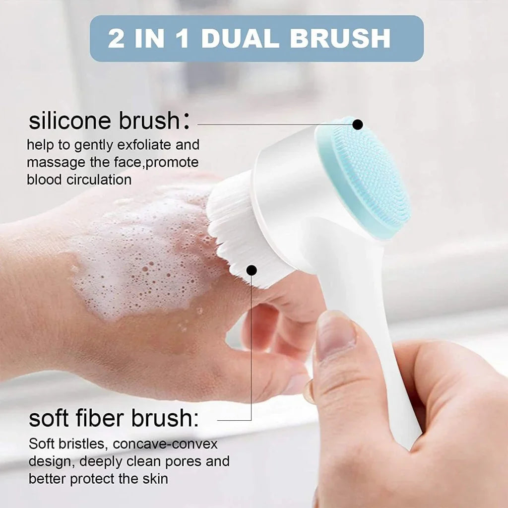 2-in-1 Double-Sided Silicone Face Brush ViralGalleria.com