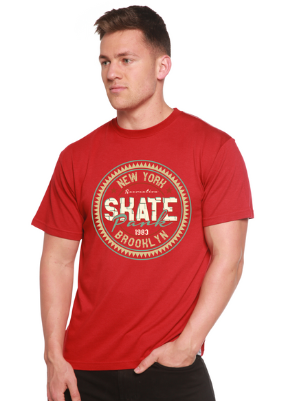 New York Skate Pank Men's Bamboo Viscose/Organic Cotton Short Sleeve Graphic T-Shirt Spun Bamboo