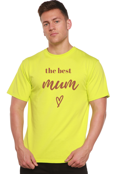 The Best Mum Unisex Bamboo Viscose/Organic Cotton Short Sleeve Graphic T-Shirt Spun Bamboo