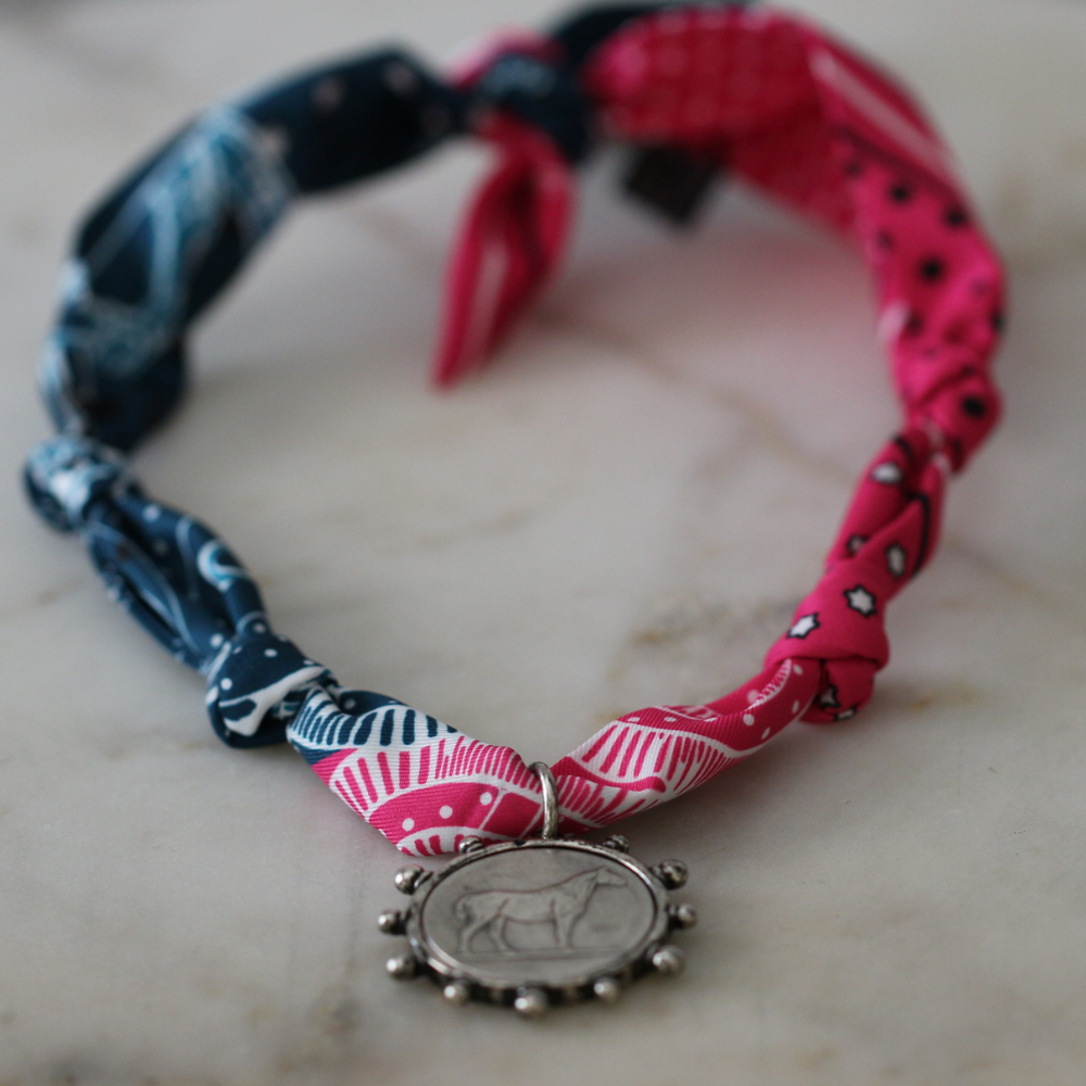 Rodeo Scarf Necklace - Horse Pendant Charm Deep South Originals