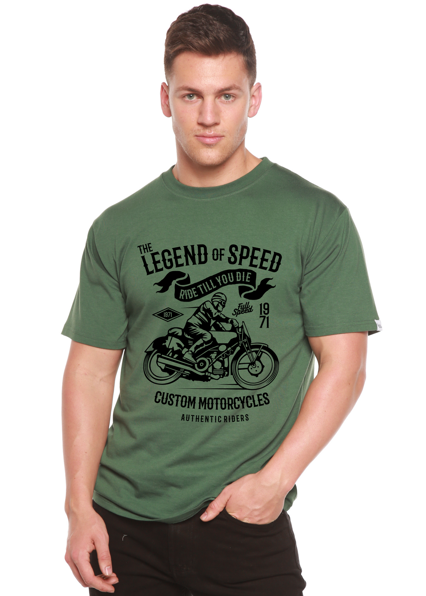 The Legend of Speed Spun Bamboo® Men's Bamboo Viscose/Organic Cotton Short Sleeve Graphic T-Shirt Spun Bamboo