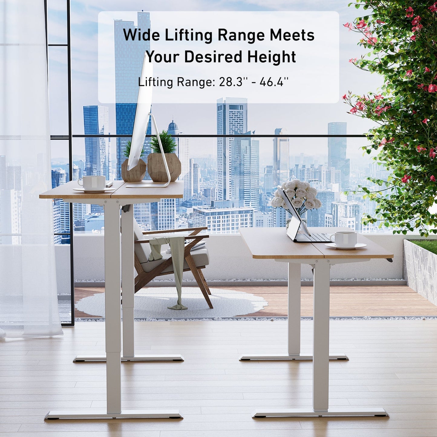 DeerRun®Electric Standing Desk, 39 x 23 Inches Height Adjustable DeerRun®