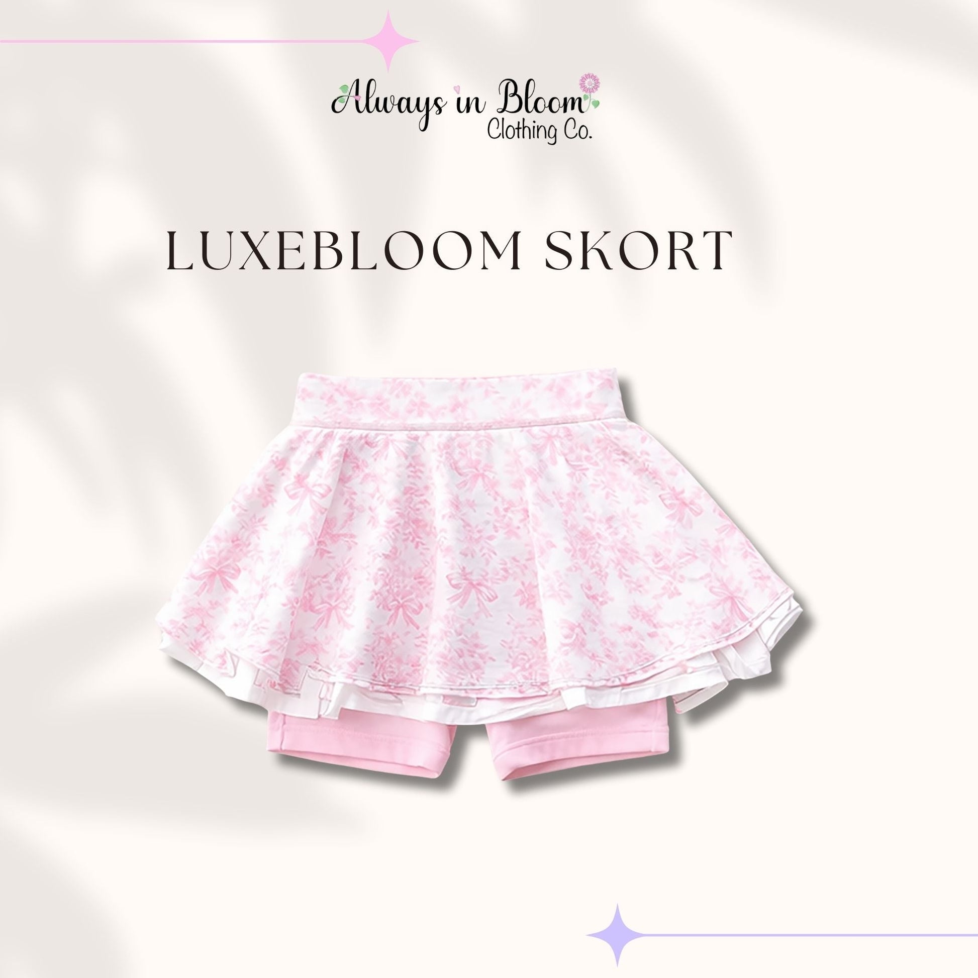 LuxeBloom Skort - Pretty in Pink Always In Bloom Clothing Co