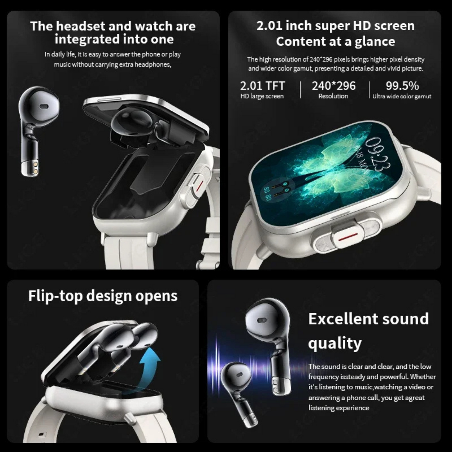 Smartwatch with Earbuds ViralGalleria.com