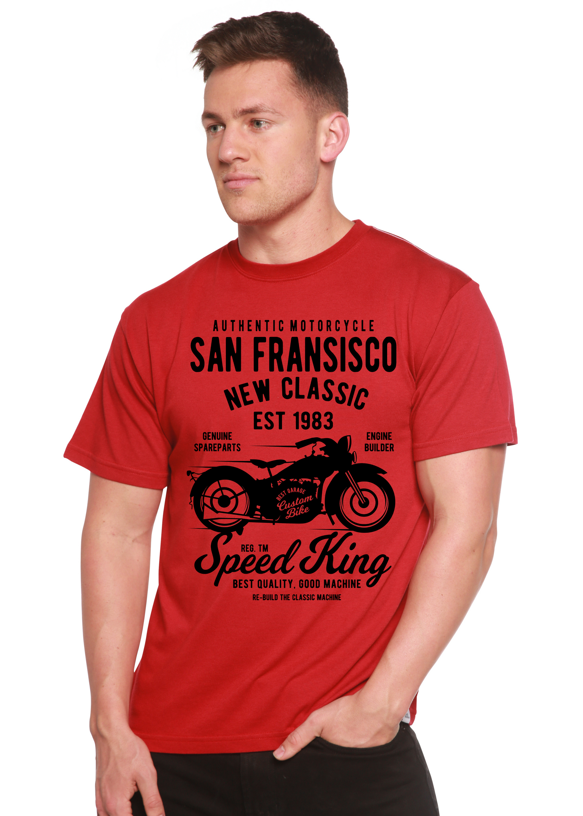 San Fransisco Spun Bamboo® Men's Bamboo Viscose/Organic Cotton Short Sleeve Graphic T-Shirt Spun Bamboo