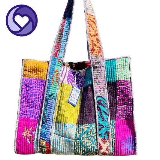 Quilted Cotton Tote Darn Good Yarn