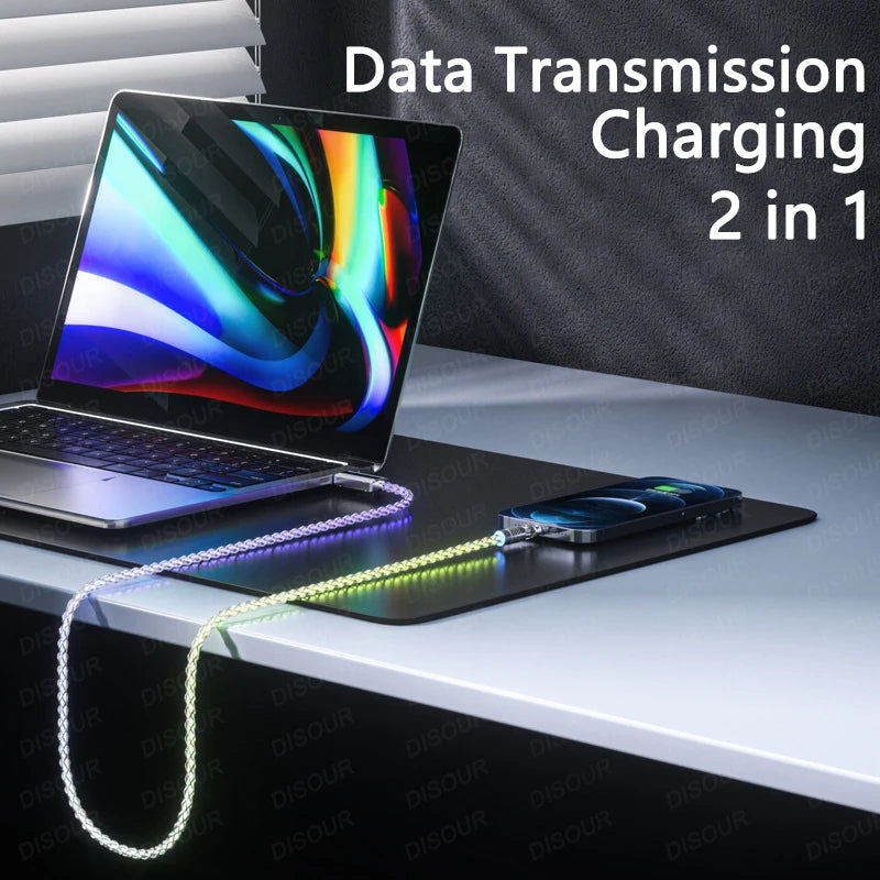 120W RGB Fast Charging Cable ViralGalleria.com