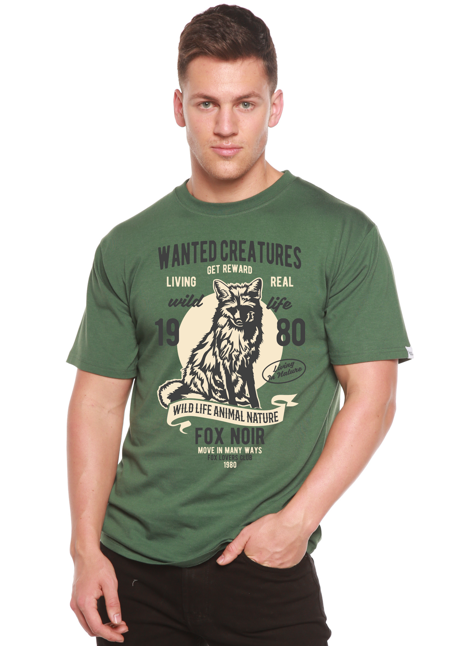 Wanted Creature Spun Bamboo® Men's Bamboo Viscose/Organic Cotton Short Sleeve Graphic T-Shirt Spun Bamboo