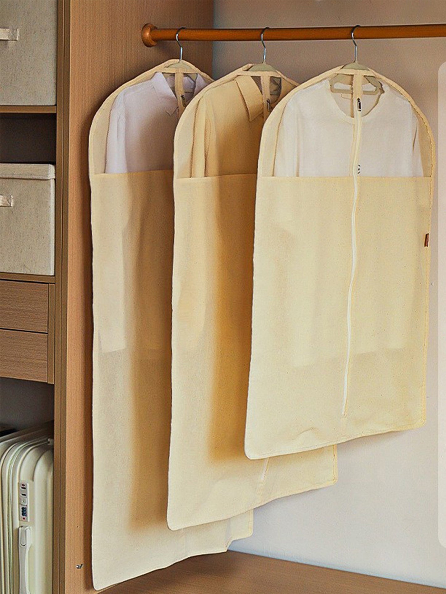 Linen Cotton Clear Window Dust-Proof Storage Bags LINTICO