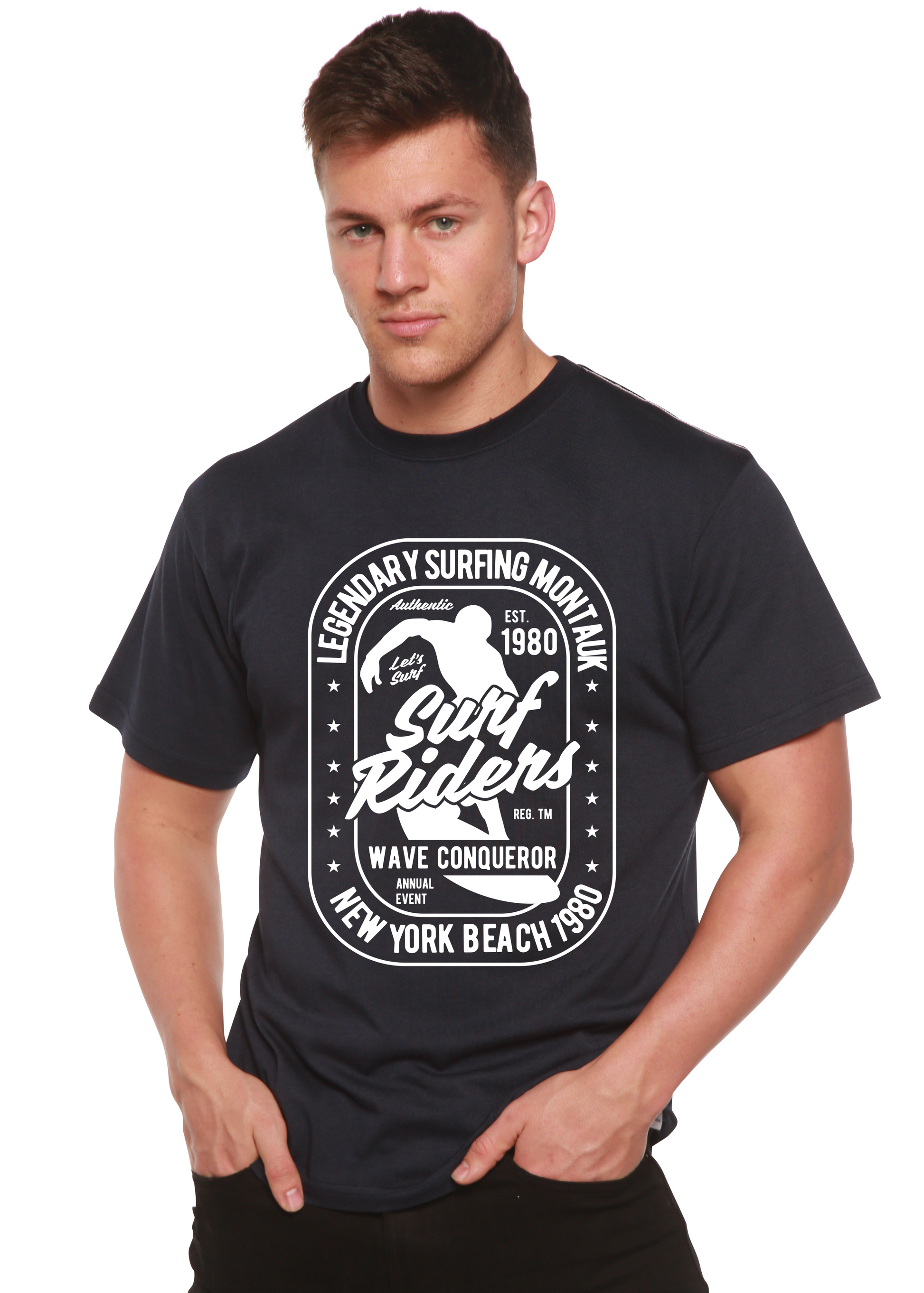 Surf Rider Spun Bamboo® Men's Bamboo Viscose/Organic Cotton Short Sleeve Graphic T-Shirt Spun Bamboo