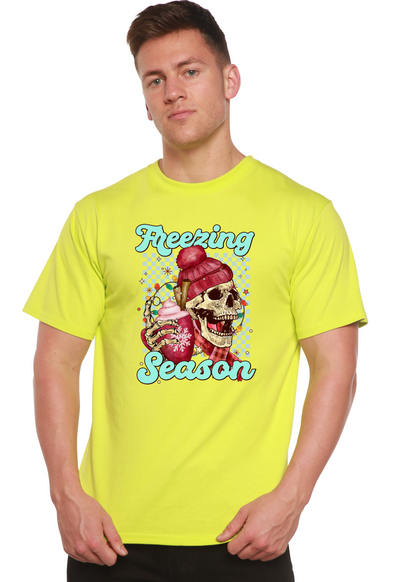 Freezing Season Unisex Bamboo Viscose/Organic Cotton Short Sleeve Graphic T-Shirt Spun Bamboo