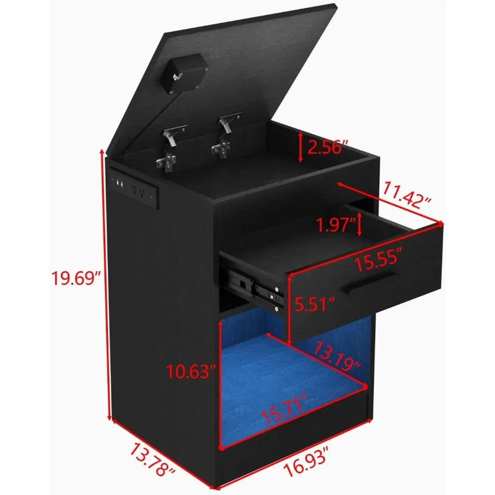 Nightstand with RFID Lock ViralGalleria.com