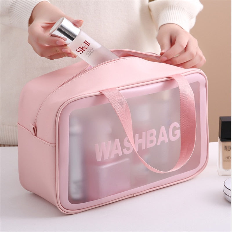 Portable Transparent Waterproof Travel Wash & Makeup Bag ViralGalleria.com