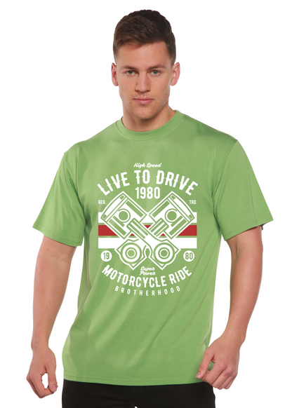 Live To Ride 1980 Men's Bamboo Viscose/Organic Cotton Short Sleeve Graphic T-Shirt Spun Bamboo