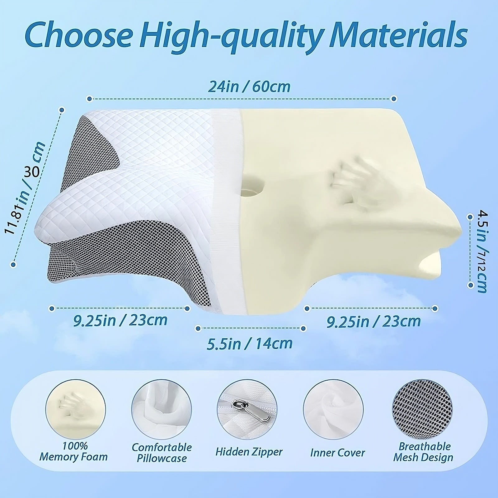Memory Foam Cervical Pillow ViralGalleria.com