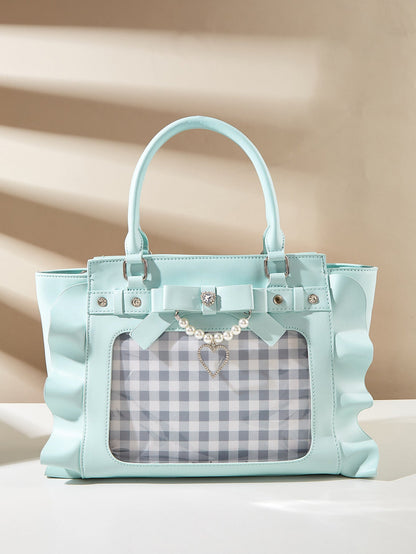 Love Handbag Lace Pearl Women's Messenger Bag See size chart under “more details” The Fashion Celestial