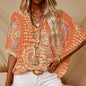 Mandala Print V-Neck Blouse – Casual Vacation Top FitiqueFit