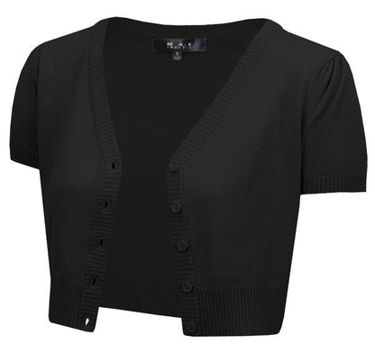 Cropped Bolero Knit Sweater Cardigan Short Sleeve Shop Style & More | Fresh Looks, Everyday Deals & Free Shipping