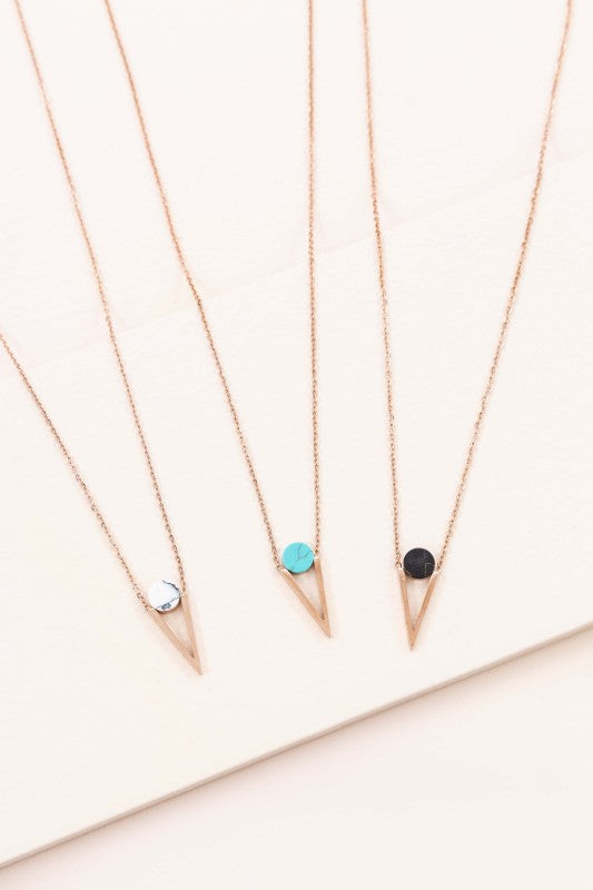Tensly Point Stone Necklace | Rose Gold (14K) Shop Style & More | Fresh Looks, Everyday Deals & Free Shipping