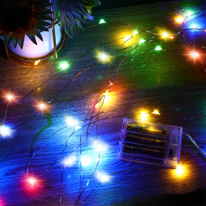 LED Fairy Lights Battery Box Copper Wire String 78.74/196.85/393.7inch Holiday Outdoor Lighting Christmas Tree Wedding Party Decoration NovaCart
