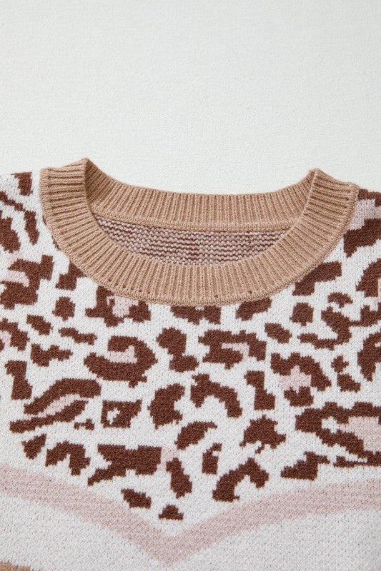 Leopard Colorblock Puff Sleeve Sweater Shop Style & More | Fresh Looks, Everyday Deals & Free Shipping