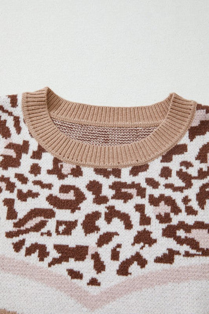 Leopard Colorblock Puff Sleeve Sweater Shop Style & More | Fresh Looks, Everyday Deals & Free Shipping