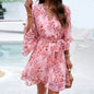 Floral Print Short Sleeves Dress FitiqueFit