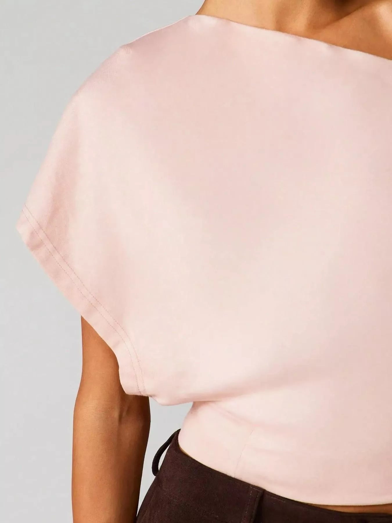 One Shoulder Crop T-Shirt New Era Fashion LLc