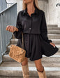 Autumn Leisure Women's Clothing Blouse Collar Long Sleeve Loose Casual Jumpsuit Grayceful LLC