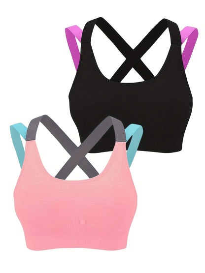 Summer Outer Wear Beautiful Back No Steel Ring Vest Type Sleep Sports Underwear Female Yoga Running Fitness Sports Bra Thin NovaCart