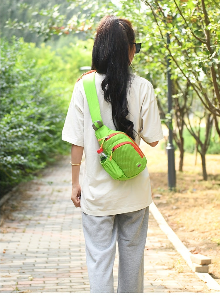 [Nylon Shoulder Bag] Nylon Shoulder Bag - Crossbody Chest Bag for Men and Women - Casual Sports Water Bottle Chest Bag - Outdoor Cycling Bag NovaCart