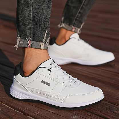 VanWeir Lightweight Men'S Shoes | Navy Blue/White, Lace-up sneakers with MD/TPR Sole, Breathable Fabric Lining for Outdoor, Hiking & Casual Wear NovaCart