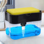 Modern Space-Themed • 1pc ABS Plastic Dish Soap Dispenser • Sponge Holder • Lightweight Square Kitchen Sink Accessory • Hand Wash Only • Solid Color Design NovaCart