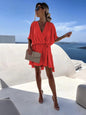 Satin Loose Midi Dress – Relaxed Fit Casual Vacation Dress FitiqueFit