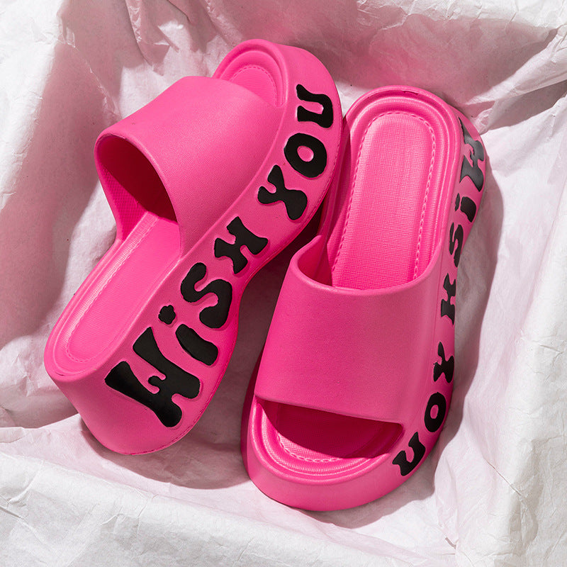 Non-slipHeight-increasing Thick-soled Slippers For Women See size chart under “more details” The Fashion Celestial