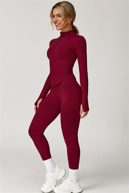 The Delight Jacket Sports Bra Leggings 3-Piece Set Fitglutes Activewear Gymwear Sportswear & Workout Clothes