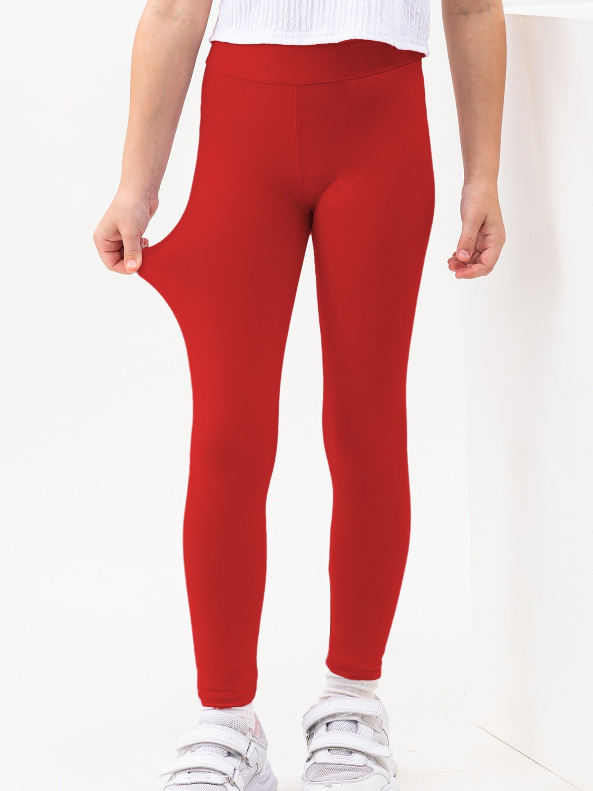Girls' Super Soft High-Stretch Leggings - Solid Black Tight Pants with Elastic Waistband, All-Season Stretchy Leggings for Girls, Everyday & Formal Outfits - SOFTMILK NovaCart