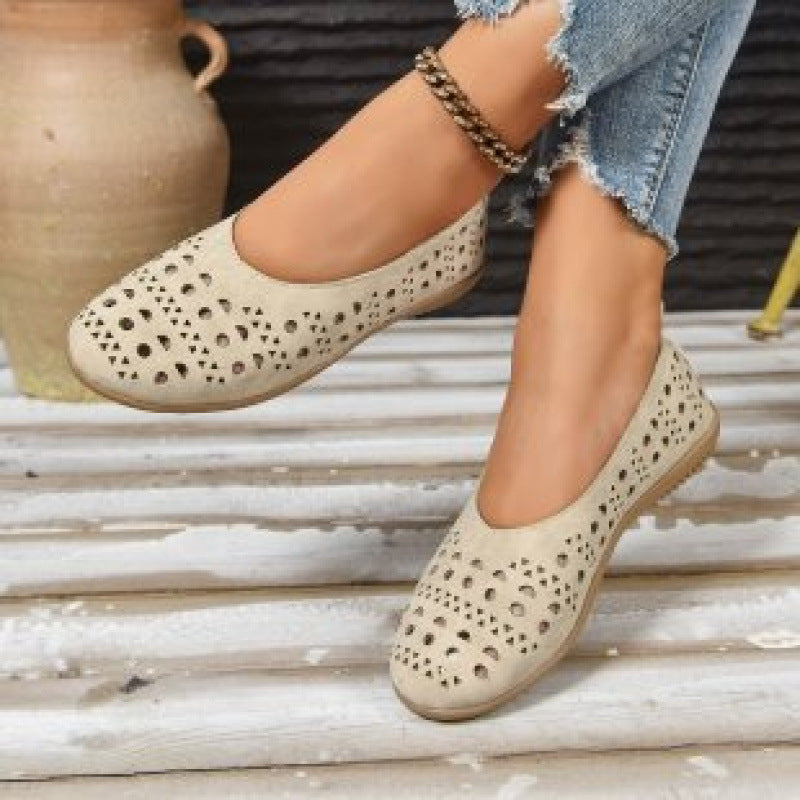Women's Chunky Heel Wedge Pumps – Wide Size Full-Grain Leather FitiqueFit