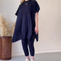 Fall Plus Size Knit Batwing Top & Bottom Set