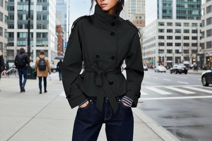 Women’s Lace-Up Waist Trench Coat FitiqueFit
