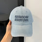 American Retro Washed Denim Peaked Cap — Korean Style Vintage Baseball Hat FitiqueFit