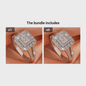 Large multi row white Synthetic Zirconia, fashionable, stylish, and atmospheric. Couples, lovers, gifts, wedding rings, Holiday Accessories, Couple Jewelry, Elegant Rings, Stylish Jewelry, Plated Rings, Highquality Finish, St NovaCart