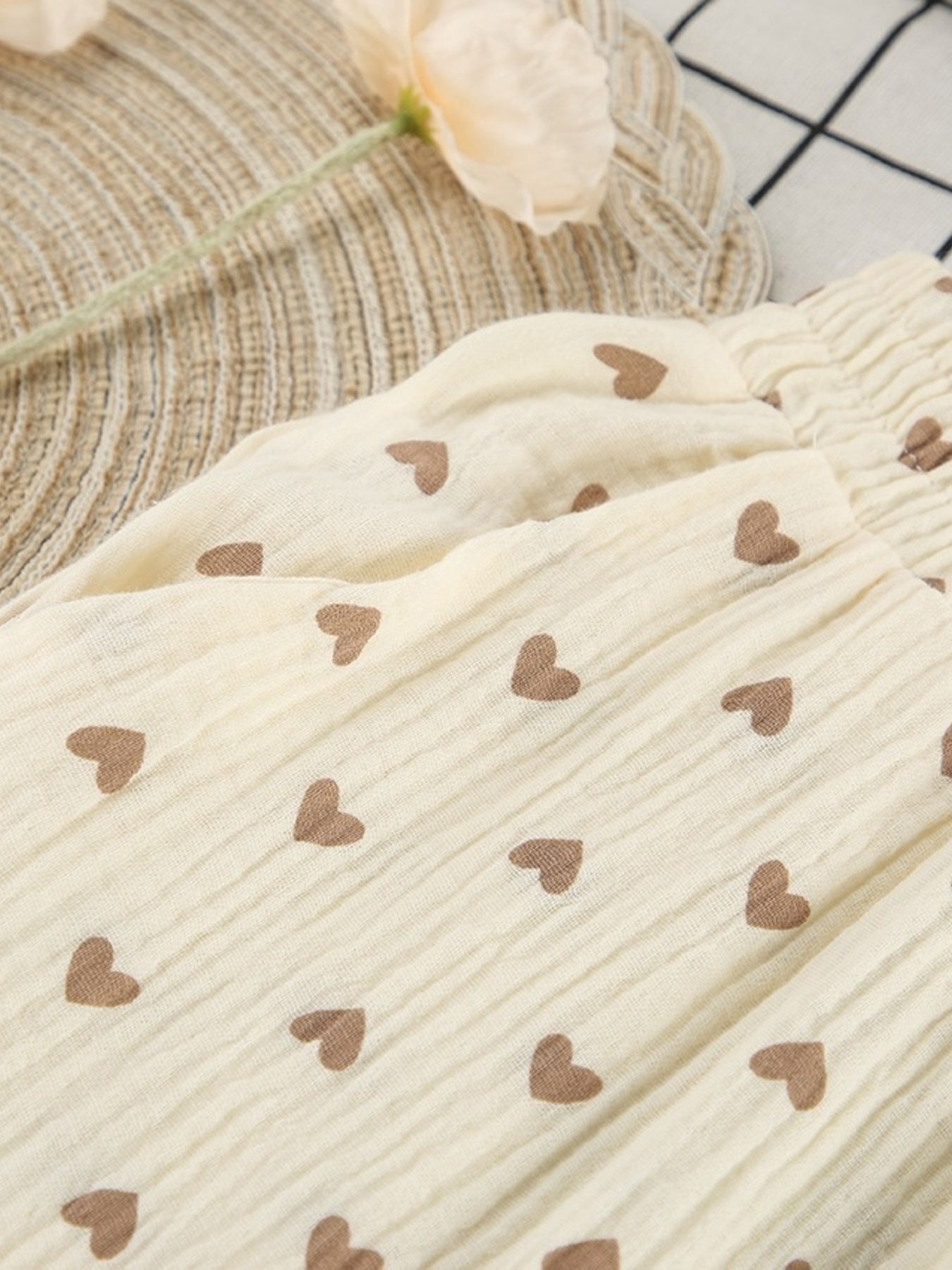 Heart Print Three-Piece Lounge Set New Era Fashion LLc